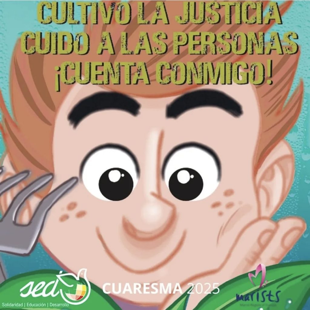 Cartel Libro de Cuaresma 2025 de la ONGD SED con iconos